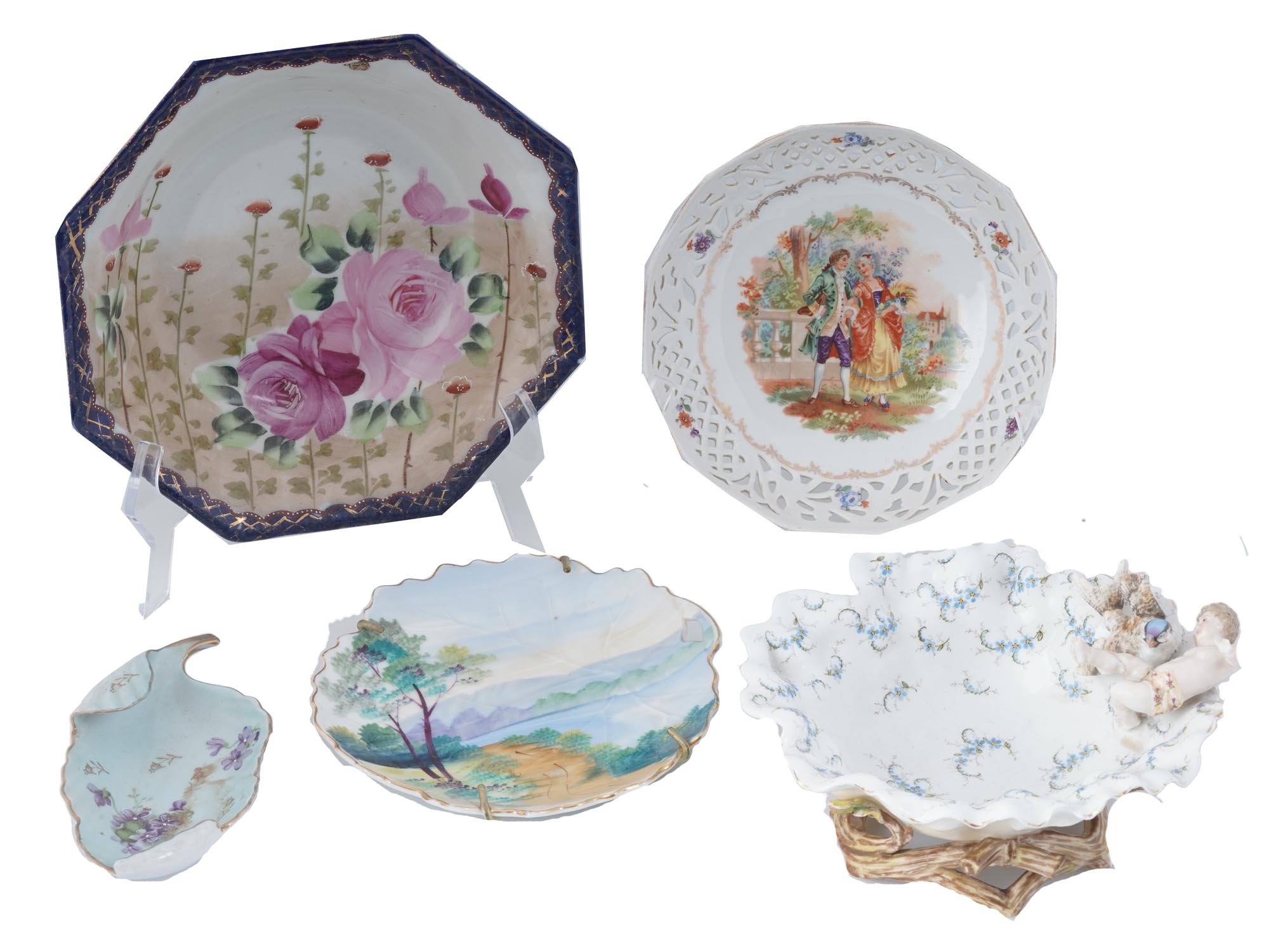 VINTAGE COLLECTION OF PORCELAIN BOWLS AND PLATES PIC-0